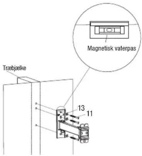 Magnetisk vaterpas Træbjælke 13 11