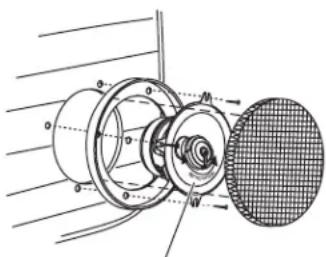 Technical diagram of a mechanical assembly with labeled components and motion indicators