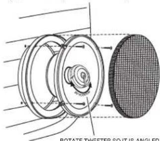 ROTATE TWEETER SO IT IS ANGLED