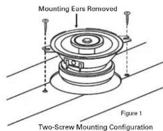 Mounting Ears Removed Figure 1 Two-Screw Mounting Configuration