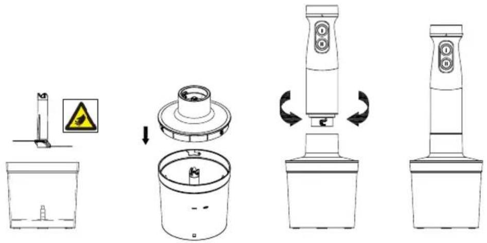 WILFA Fusion SM2B-1000FP - KUINKA KÄYTTÄÄ TEHOSEKOITTIMEN AKSELIA - 3