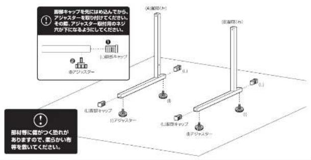 部材等に傷がつく恐れがありますので、柔らがい専等を載いてください。