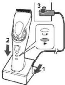 Diagram of a hairbrush with labeled parts and directional arrows indicating motion or movement