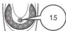 Diagram showing a mechanical or structural component with labeled parts (a, b) and an arrow indicating direction, possibly illustrating a process or assembly.