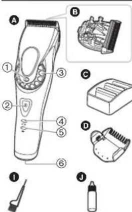 Diagram of a hairpin with labeled parts including a clip, part view B, and various accessories and accessories.