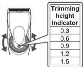 Trimming height indicator 0.3 0.6 0.9 1.2 1.5