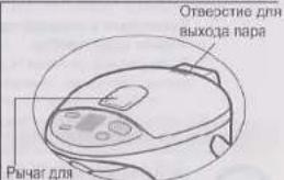 Отверстие для выхода пара Рычаг для