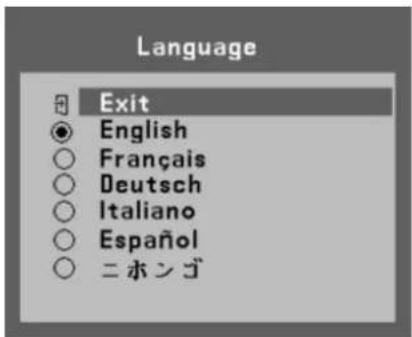 Language Exit English Français Deutsch Italiano Español ニホンゴ