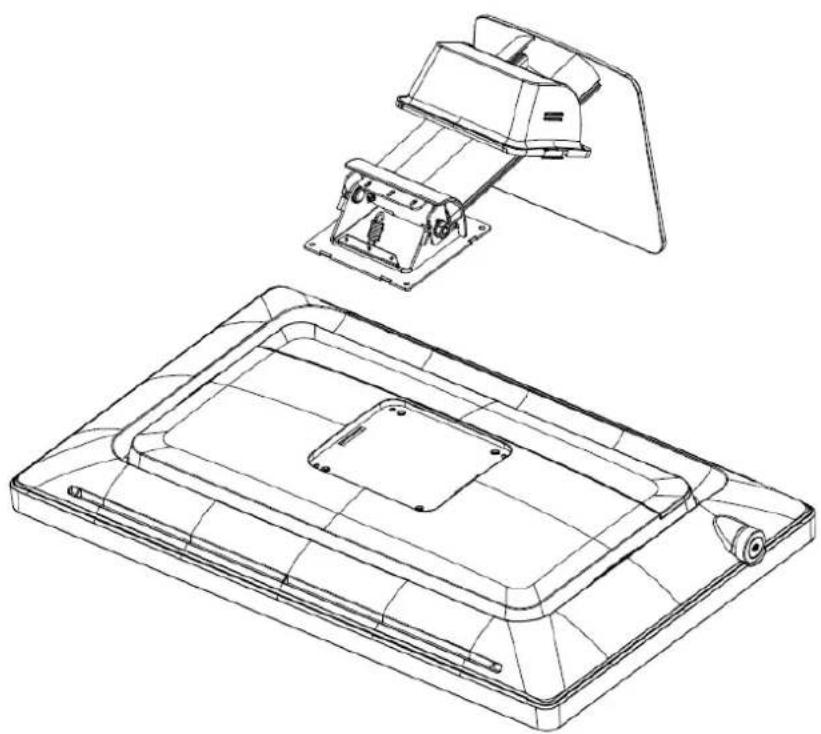 AOPEN DT2162M - スタンドを外して VESA マウントを取り付けるには - 2