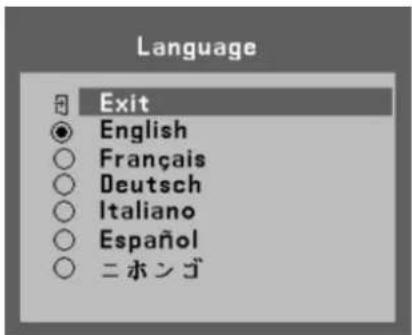 Language Exit English Français Deutsch Italiano Español ニホンゴ