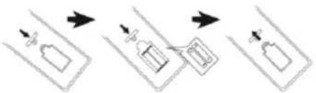 BLAUPUNKT BS40OK - Maitinimo elementų įdėjimas į nuotolinio valdymo pultą - 1