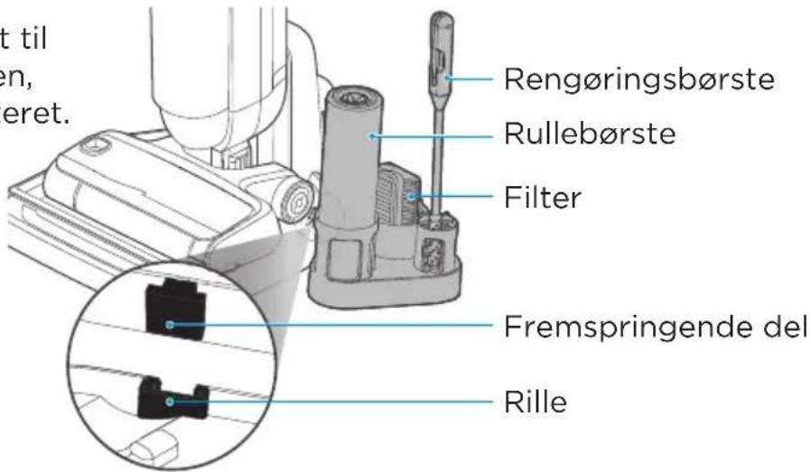 t til en, eret. Rengøringsbørste Rullebørste Filter Fremspringende del Rille