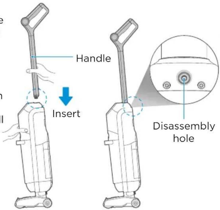 Handle Insert Disassembly hole