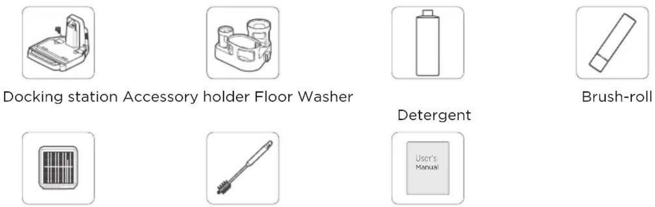 Docking station Accessory holder Floor Washer Detergent Brush-roll User's Manual