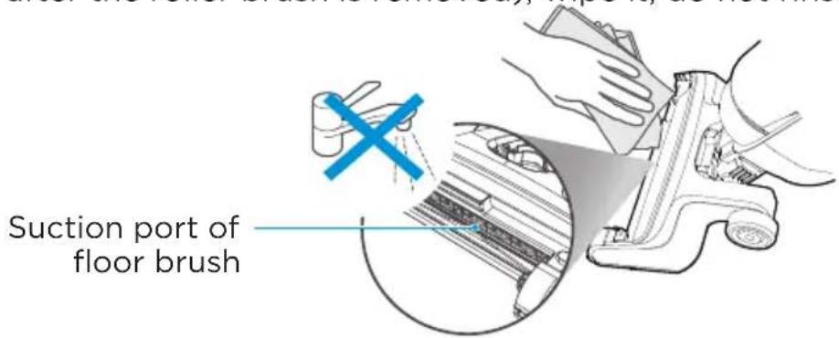 Suction port of floor brush
