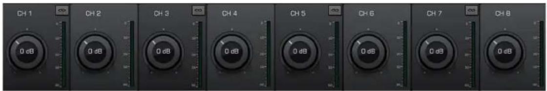 CH 1 CH 2 CH 3 CH 4 CH 5 CH 6 CH 7 CH 8 0 dB 0 dB 0 dB 0 dB 0 dB 0 dB