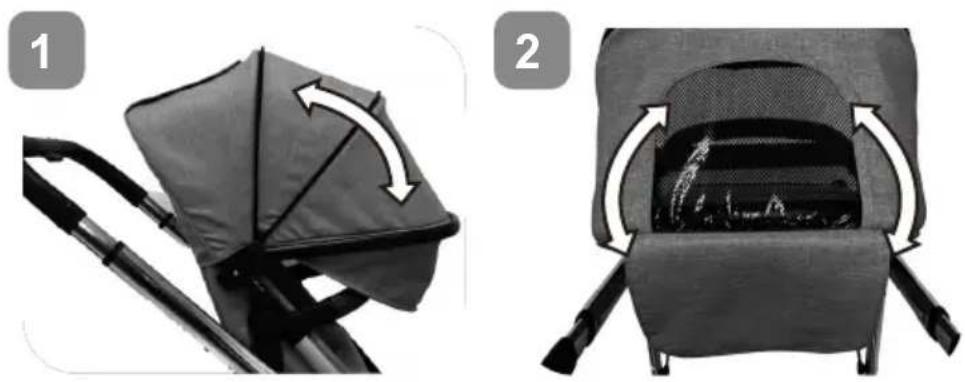 Beemoo Pro Multi 2 Seat Section - Using the Canopy - 1