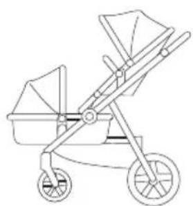 Beemoo Pro Multi 2 Seat Section - MULIGE SETEPOSISJONER VED BRUK AV SITTEDEL OG LIGGEDEL - 1