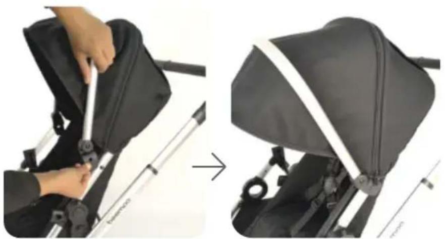 Beemoo Pro Multi 2 Seat Section - Canopy attachment - 1
