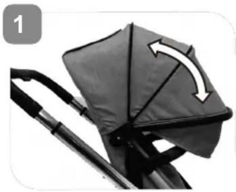Beemoo Pro Multi 2 Seat Section - Verwendung des Verdecks - 1