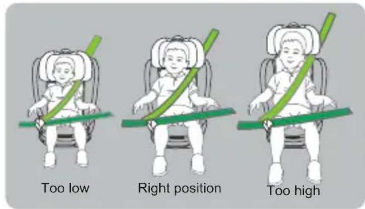 Too low Right position Too high