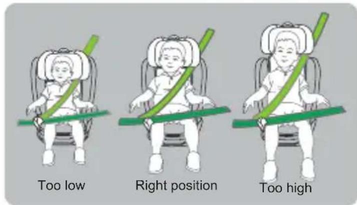 Too low Right position Too high