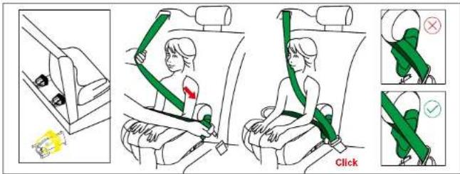Beemoo Range - INSTALLATION ISOFIX + 3-PUNKT-SICHERHEITSGURT - 1