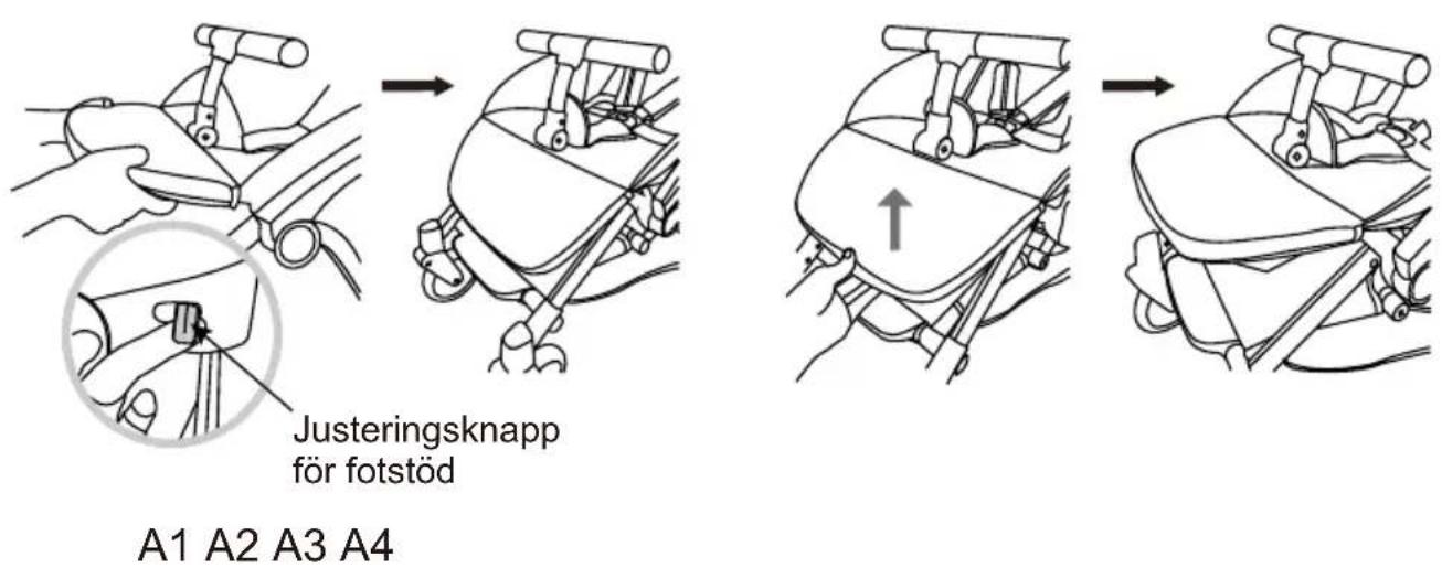 Beemoo Easy Fly Lux 4 - Justering av fotstöd - 1