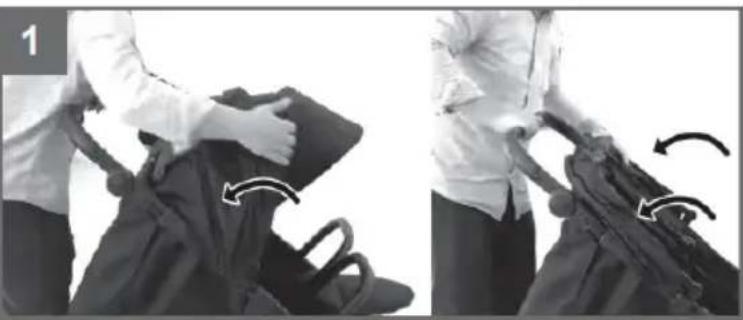 Beemoo BFF60 - Unfold the Stroller: - 1
