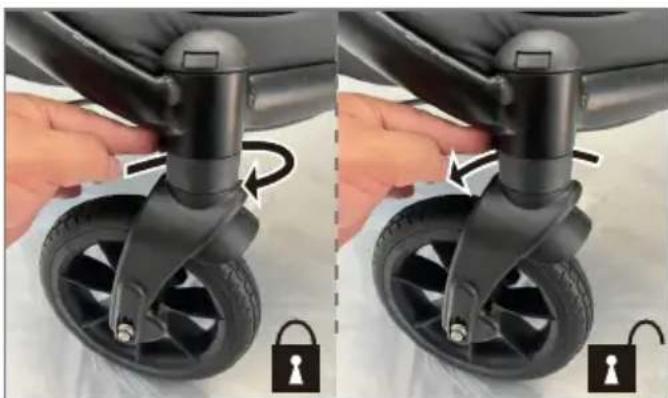 Beemoo BFF60 - Use the Front Wheel Swivel Lock: - 1