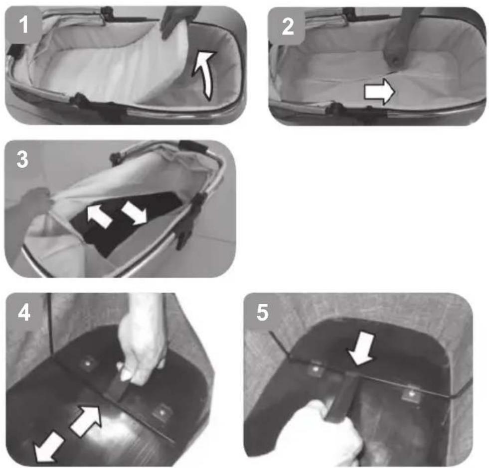 Beemoo Pro Multi 2 Carrycot - AUSKLAPPEN & FALTEN DER LIEGEWANNE - 1