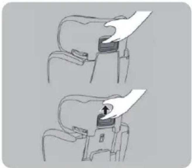 Beemoo Recline - Justering af nakkestøttens højde - 1