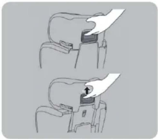Beemoo Recline - Einstellen der Höhe der Kopfstütze - 1