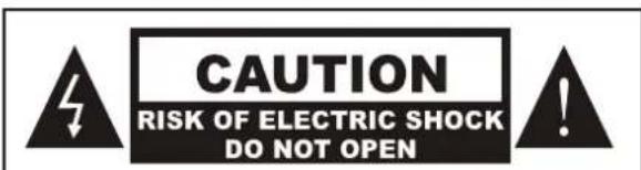 CAUTION RISK OF ELECTRIC SHOCK DO NOT OPEN