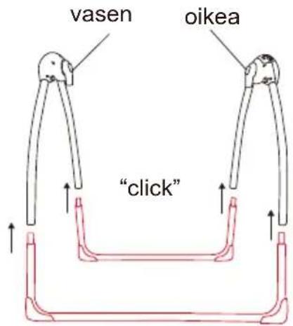vasen oikea "click"