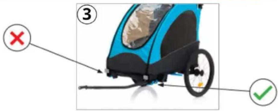 Diagram of a blue toy car with labeled parts and check/cancel indicators