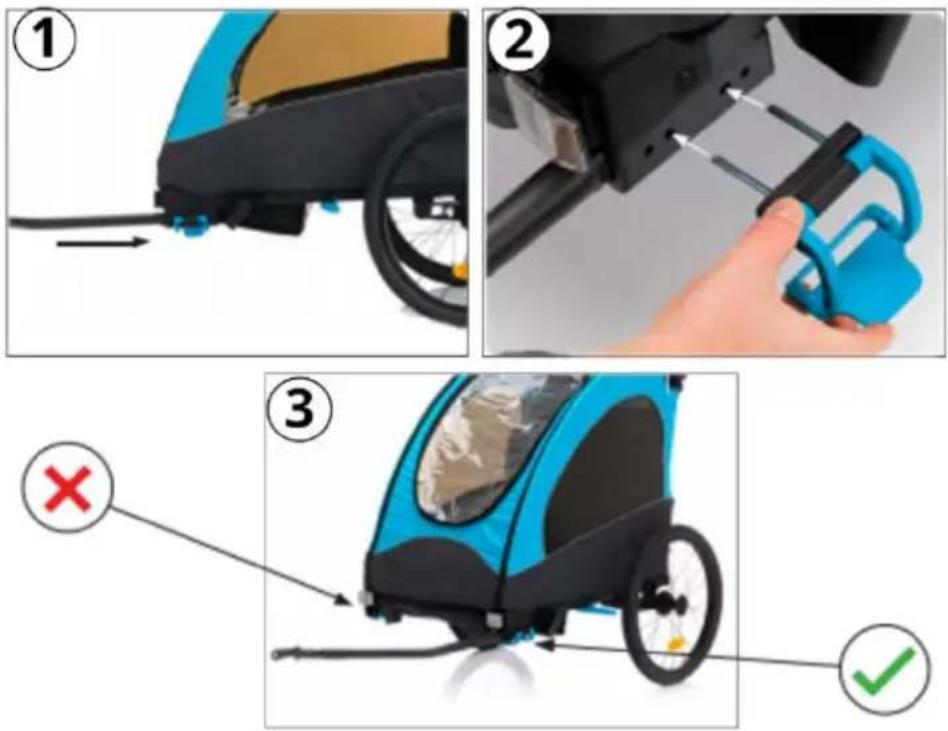 Beemoo Sporty Trail - Montera Dragstång (konfiguration för cykelvagn) - 1