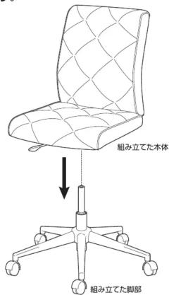 組み立てた本体 組み立てた脚部