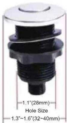 1.1"(28mm) Hole Size 1.3"~1.6"(32~40mm)