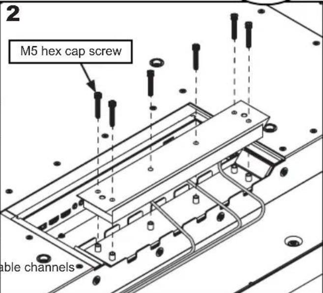 2 M5 hex cap screw able channels