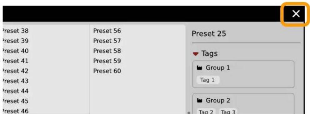 Preset 38 Preset 39 Preset 40 Preset 41 Preset 42 Preset 43 Preset 44 Preset 45 Preset 46 Preset 56 Preset 57 Preset 58 Preset 59 Preset 60 Preset 25 Tags Group 1 Tag 1 Group 2 Tag 2 Tag 3