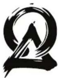 Abstract black-and-white graphic with a stylized arrow and circular element (no text or symbols)