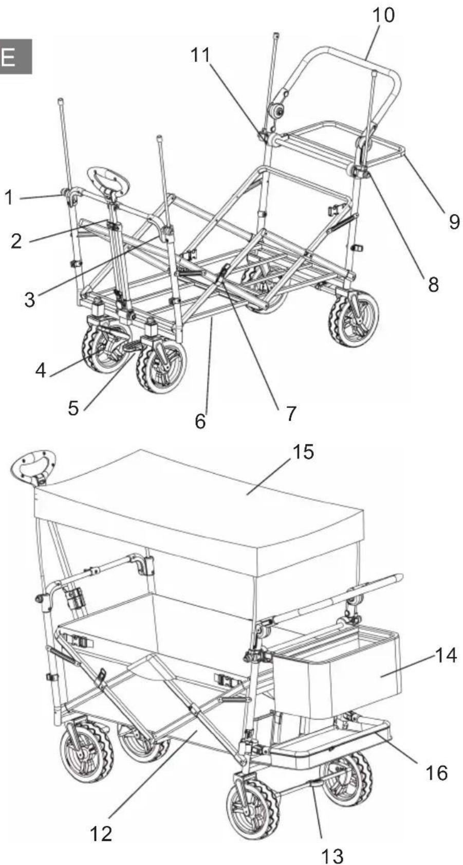 North 13.5 Transporter - ÜBERSICHT EINZELTEILE - 1