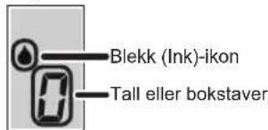 Blekk (Ink)-ikon Tall eller bokstaver