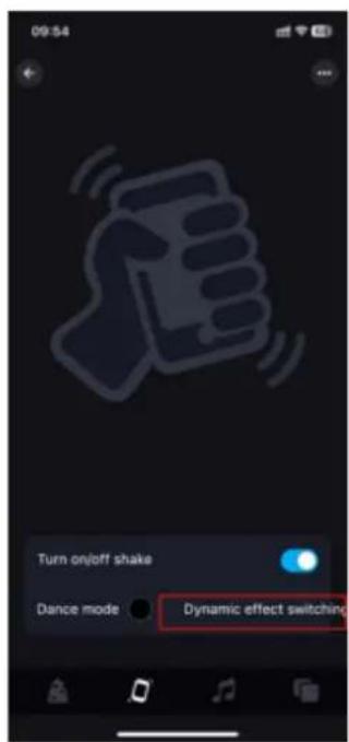 09:54 Turn onjoff shake Dance mode Dynamic effect switching