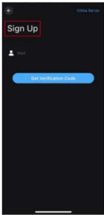 Sign Up Mail Get Verification Code
