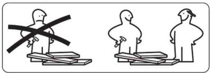 Illustration showing two figures with a crossed-out black cross symbol, one standing on a platform and the other on a platform, implying a comparison or comparison.