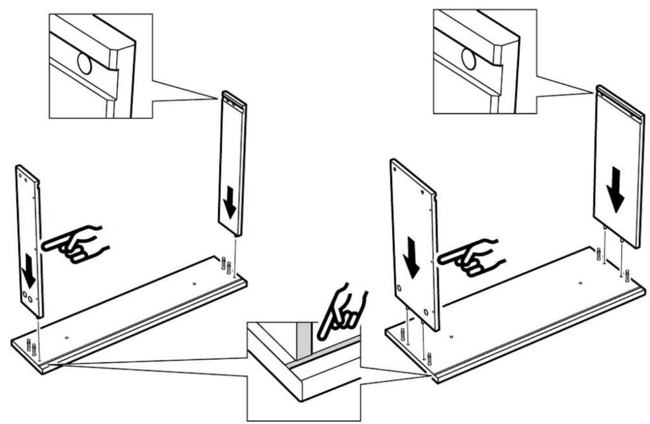 Diagram illustrating a hand gesture application on a device, showing step-by-step states of lifting or adjusting the screen.