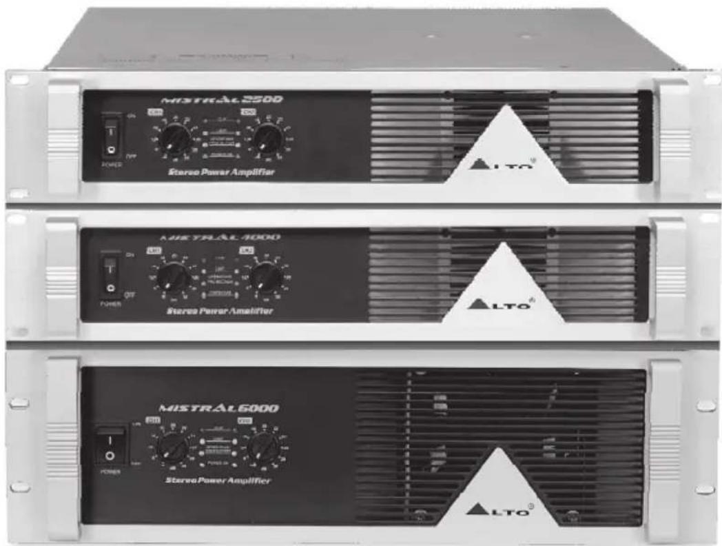 MISTRAL 2500 Stereo Power Amplifier MISTRAL 4000 Stereo Power Amplifier MISTRAL 6000 Stereo Power Amplifier LTO®