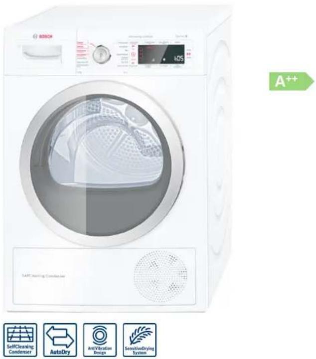 BOSCH Air purifier unit 1/05 A++ SelfCleaning Condenser AutoDry AntiVibration Design SensifiedDrying System